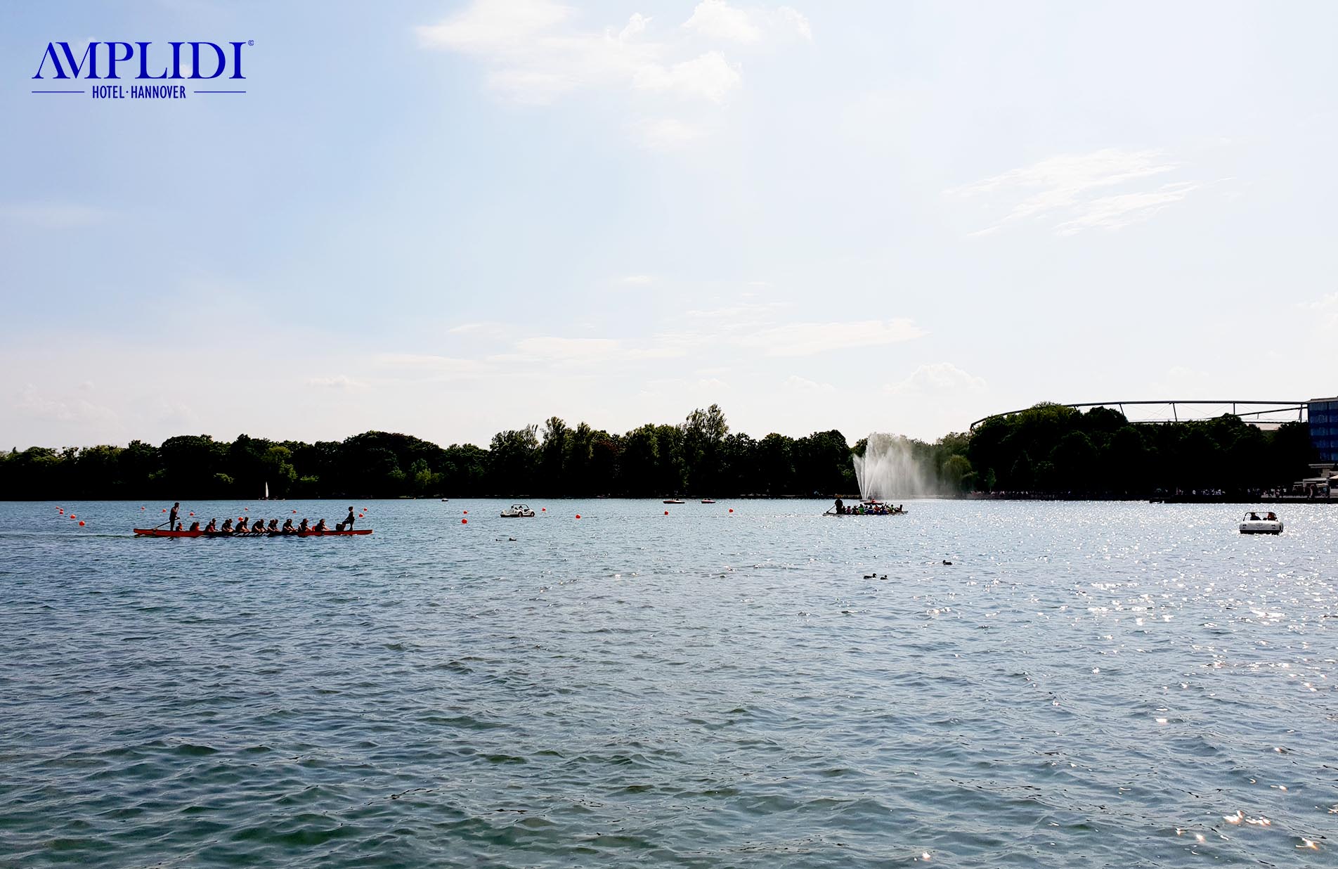 Boote auf dem Maschsee in Hannover