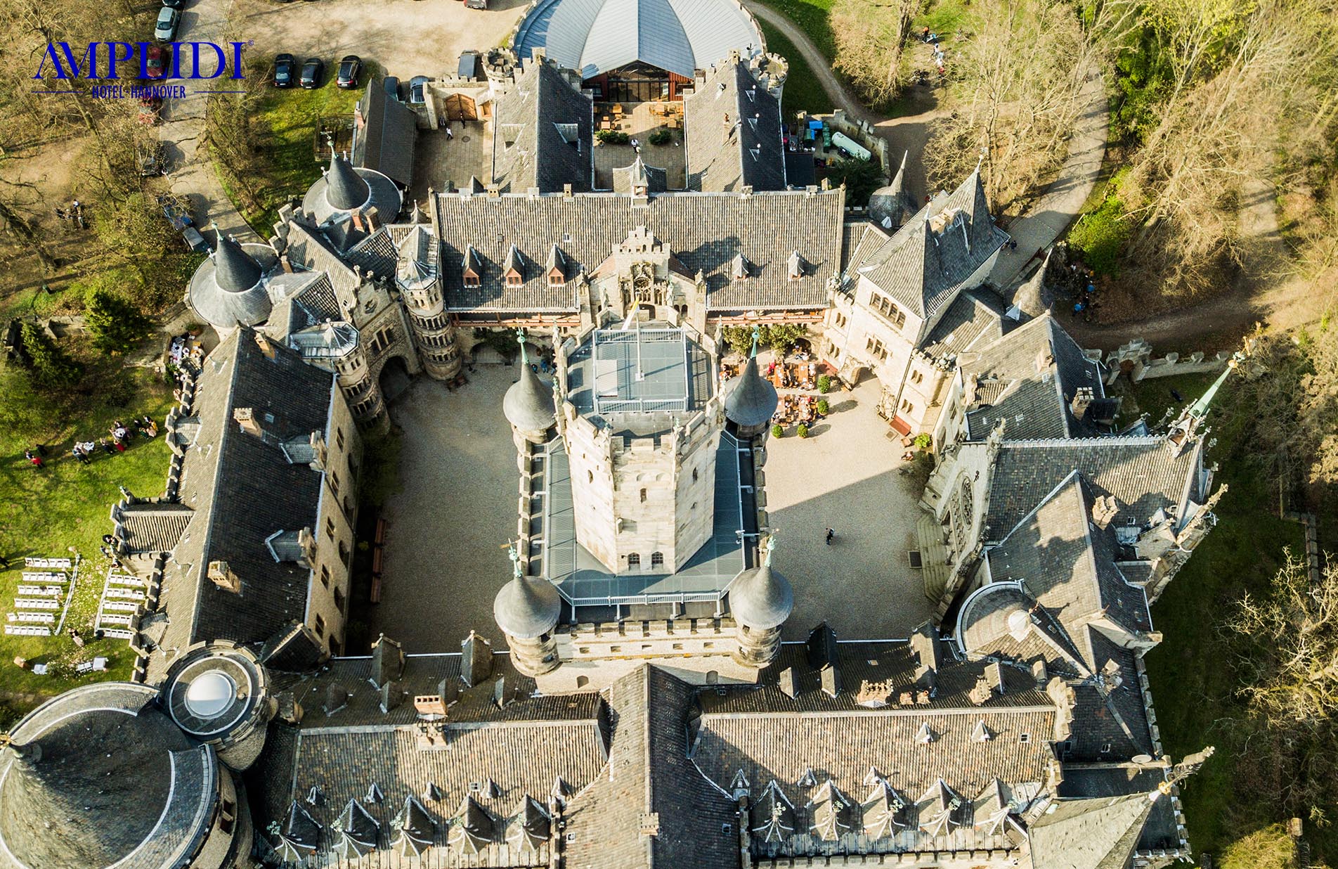 Der Innenhof von Schloss Marienburg