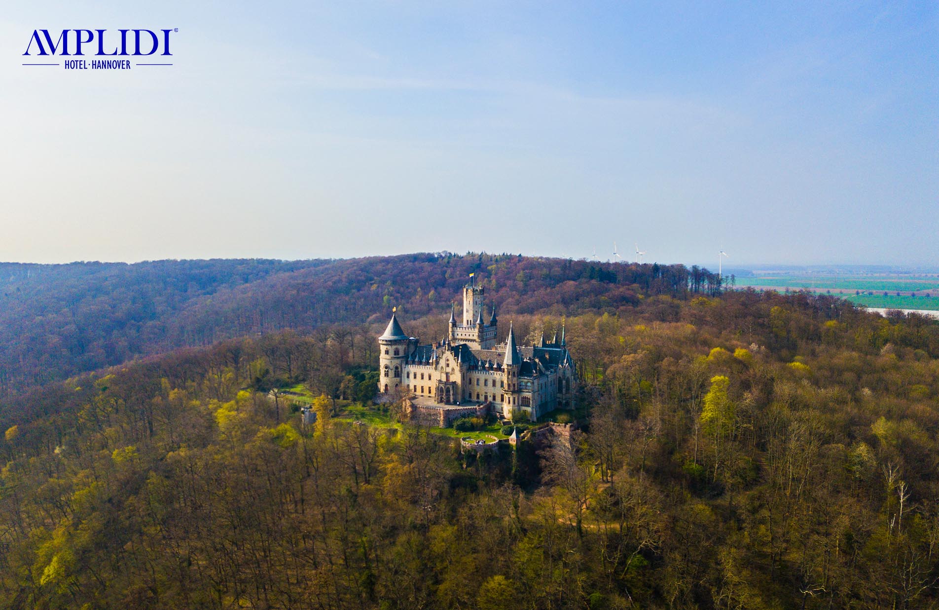 Schloss Marienburg bei Hannover von oben